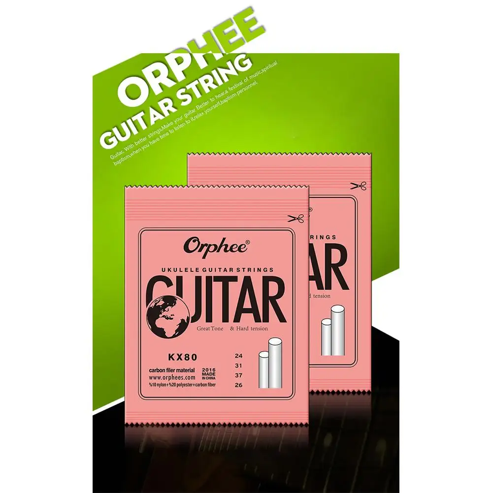 Orphee KX80 4 шт./компл. укулеле Гавайские Струны для гитары профессиональные