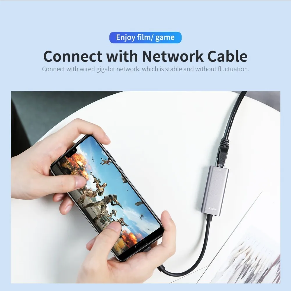 Rock Usb C Rj45 концентратор для Macbook Pro Chromebook usb type c к док станция Ethernet Lan адаптер сетевая