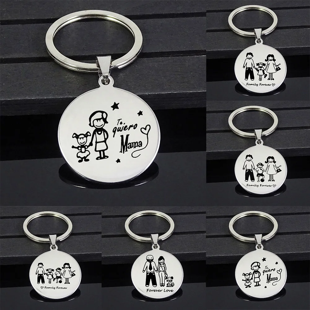 Серебряный брелок семейный подарок на день матери мама папа дочь сын животное из