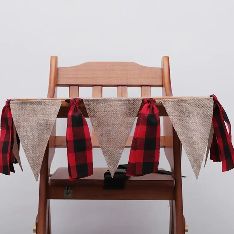 Новогоднее украшение растяжка флаги красная сетка Висячие тянуть флаг день