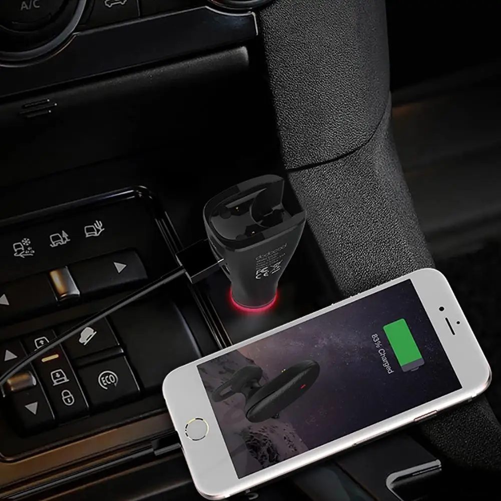 2в1 беспроводной наушник двойной USB Автомобильное зарядное устройство с прибл. 1 34