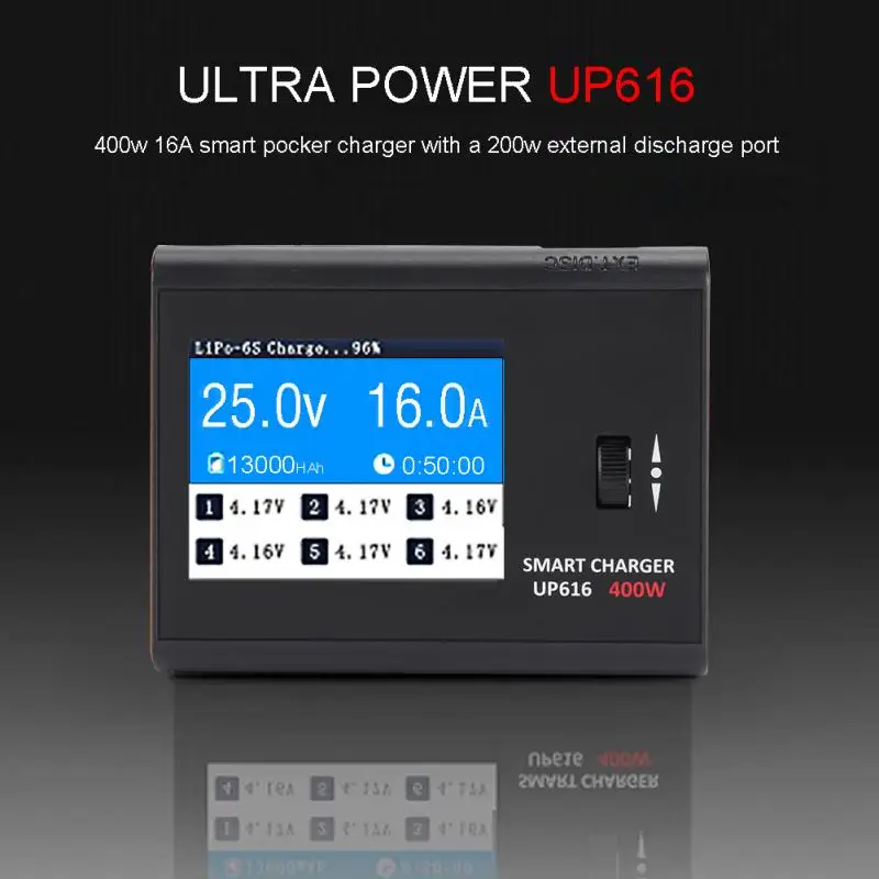 Plastic + PCB UP616 400W 16A Smart Balance Battery Charger UP-D200 Discharger 200W Discharge RC Model Parts | Игрушки и хобби
