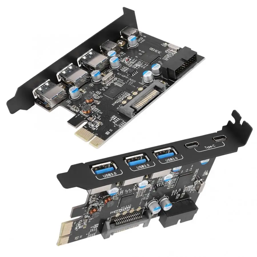 Многофункциональный PCB 5 портовый USB 3 0 Type C к PCI E карта расширения адаптер 2019|Платы