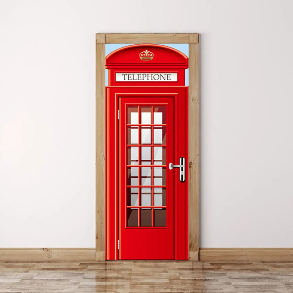 2Pcs/Set Call Box Door Art Decor Home Creative DIY 3D Stickers Pattern For Wall Room Decoration Accessories | Дом и сад