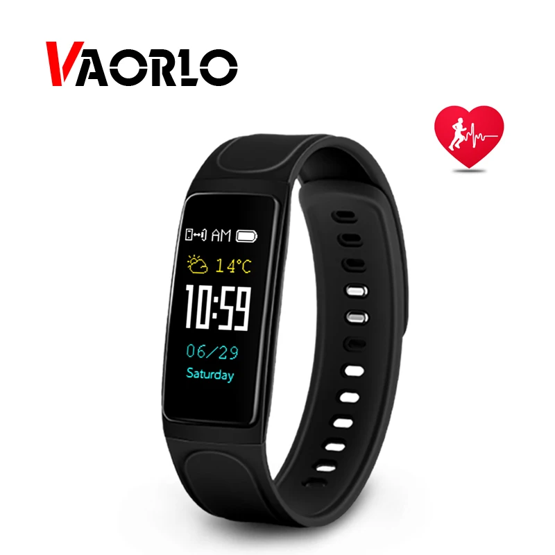 VAORLO смарт-браслет цветной экран фитнес-трекер кровяное давление монитор