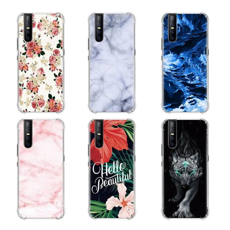 Stylish Painted Anti-falling Phone Case For Vivo V15 Pro / S1 6.39 Inch With Airbag Back Cover |