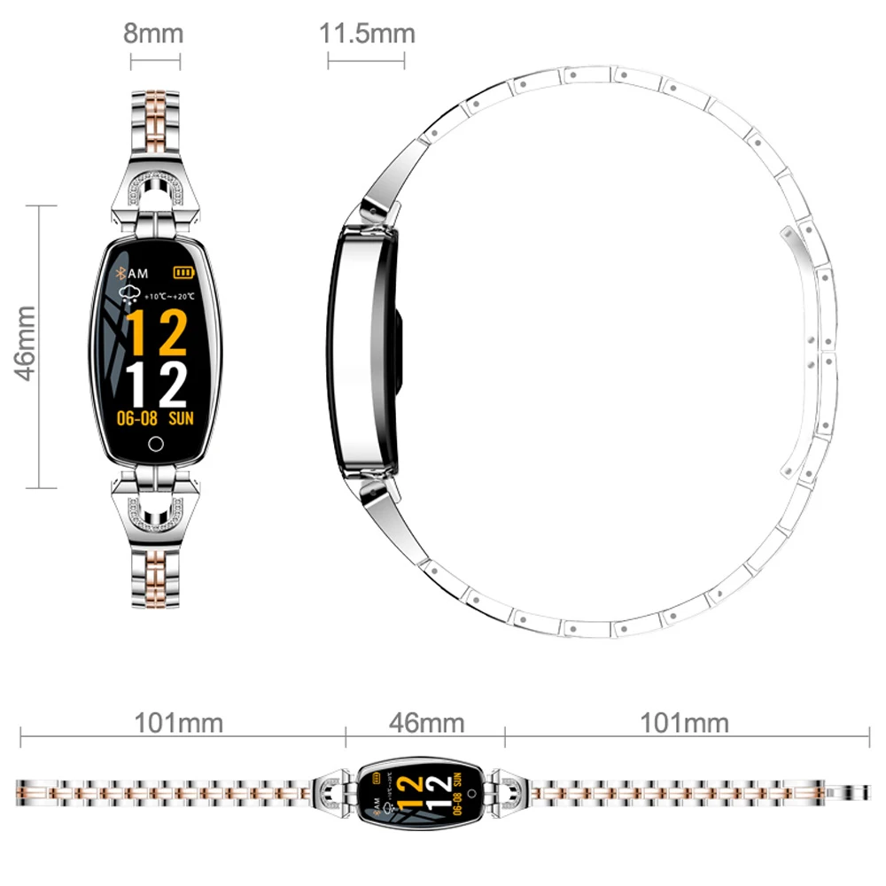 VESTMADRA H8 Женский Смарт браслет фитнес пульсометр монитор сна Smartband кровяное