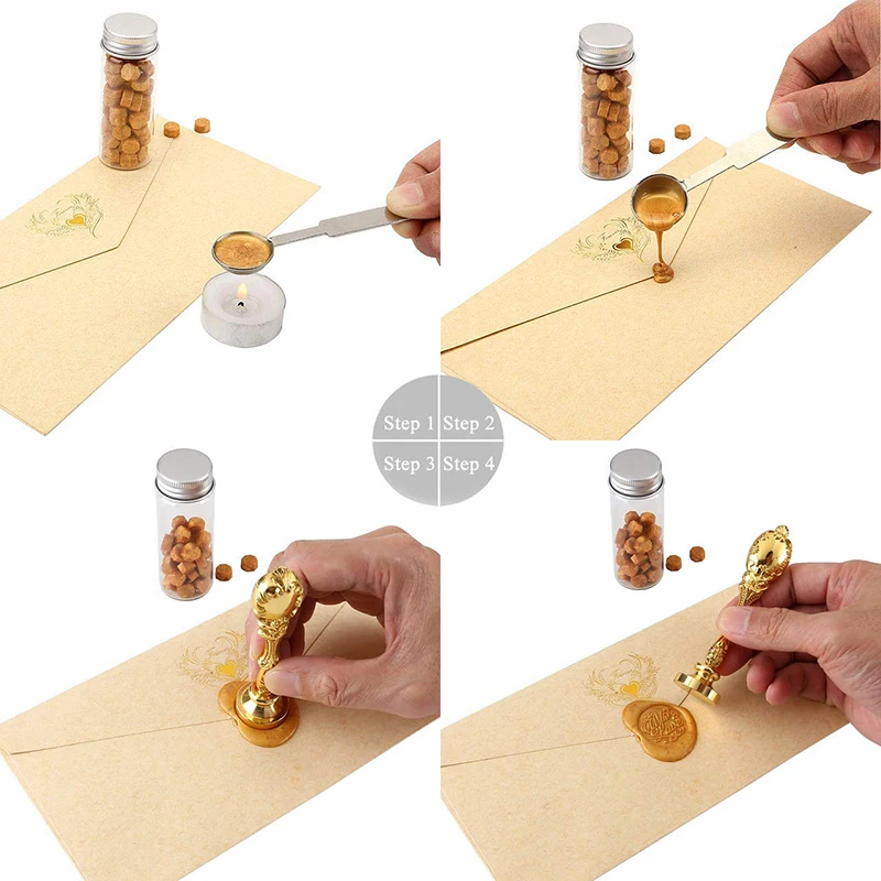 

100pcs Retro Stamping Sealing Wax Beads Wax Seal Stamps DIY Tool Xmas Navidad Gift Decorative Greeting Birthday Wedding