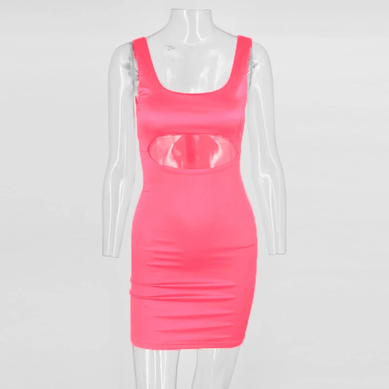 Новое Двухслойное атласное женское платье Vestido сексуальное с глубоким вырезом