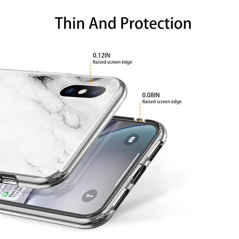 Мраморная текстура чехол для телефона iphone XS MAX XR X прозрачный ТПУ задняя крышка
