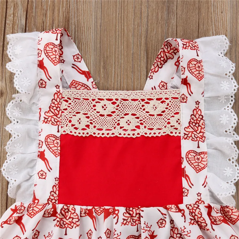 Christmas Kids Baby Girl Sleeveless Dress Lace Floral Tulle Party Sundress | Детская одежда и обувь