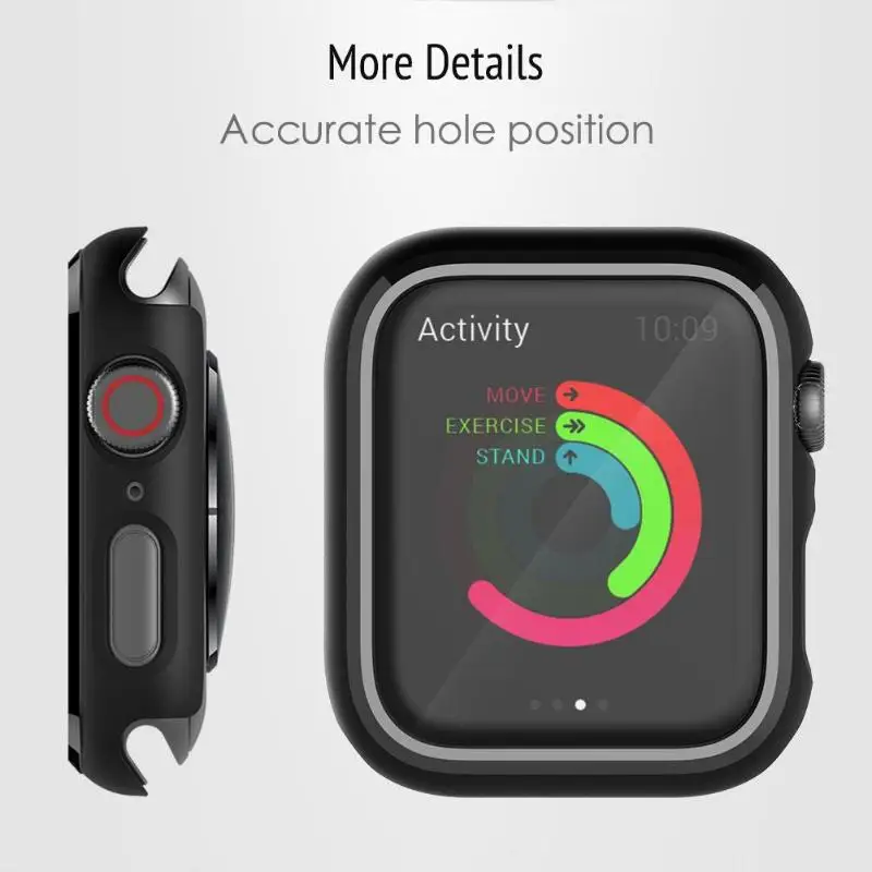 Защитный чехол рамка для Apple Watch band 44 мм 40 iwatch 4 с покрытием Ультратонкий Жесткий