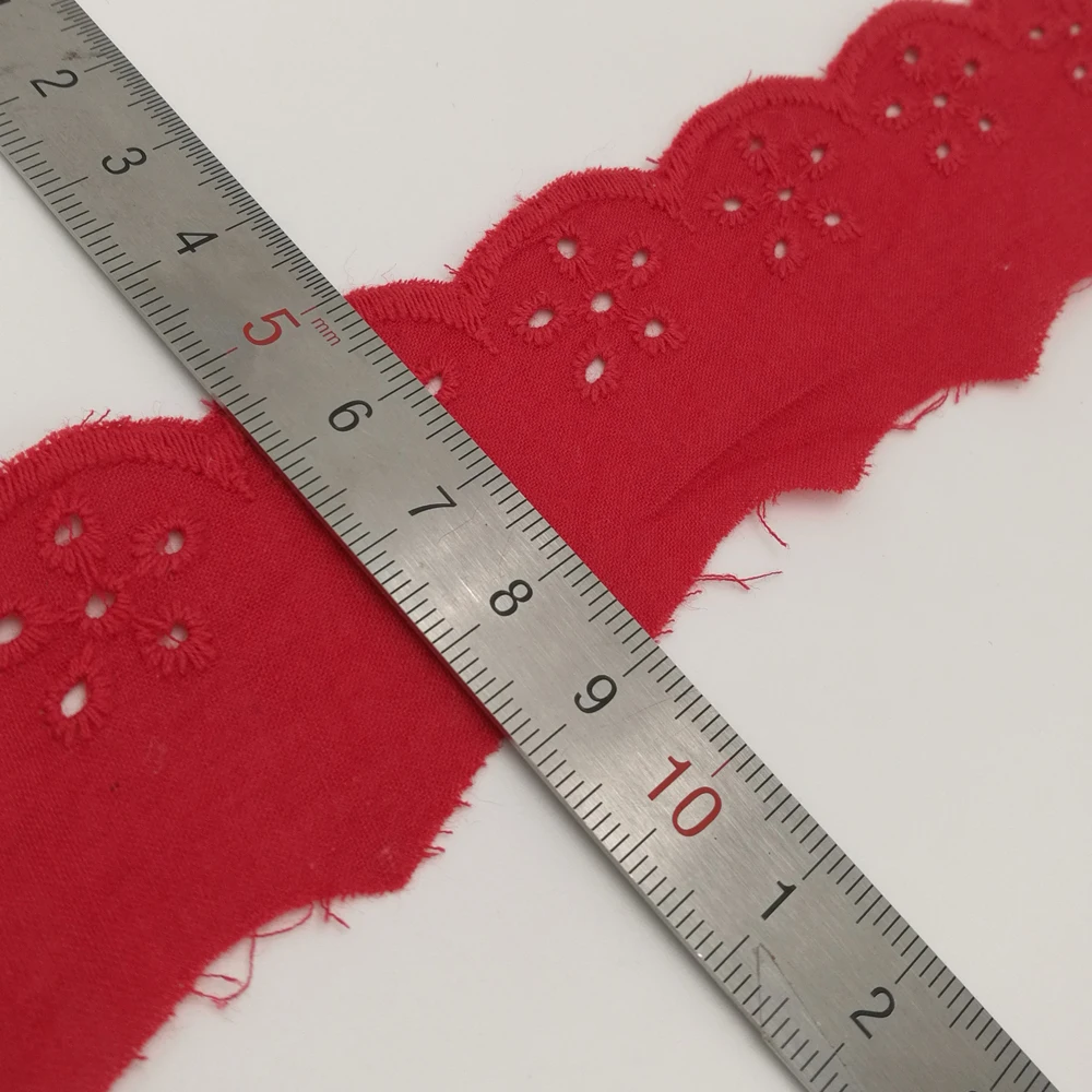 Высококачественная Красивая жаккардовая лента из хлопка с кружевом шириной 40 мм