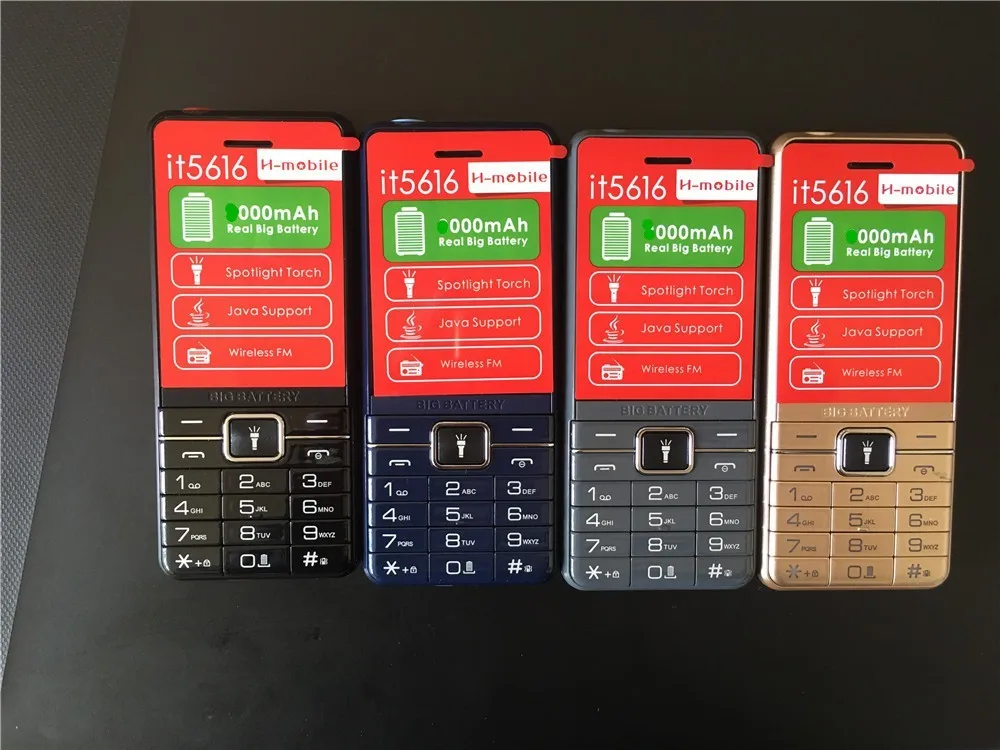 2019 Новый H mobile IT5616 телефон две sim карты основная большая клавиатура Quad Band WhatsAPP MP3 FM