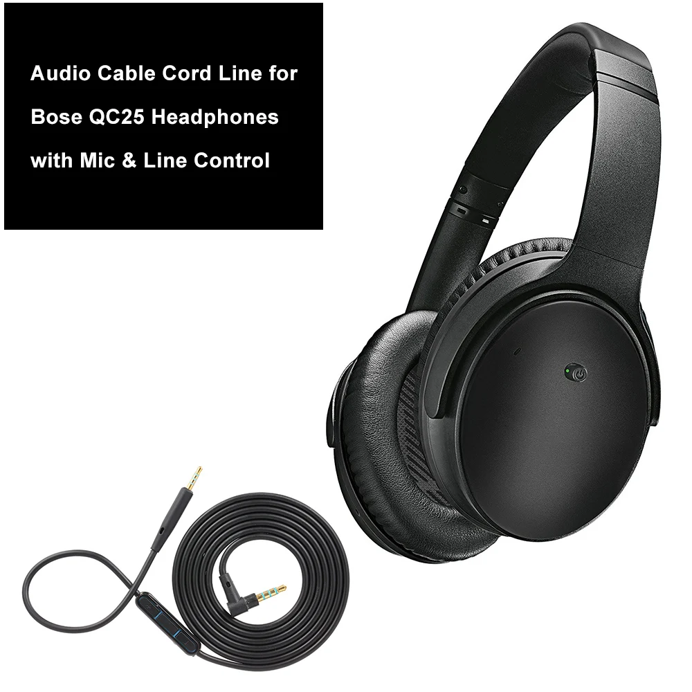 Портативный аудиокабель 140 см для BOSE QC25 наушники с микрофоном шнур регулировки