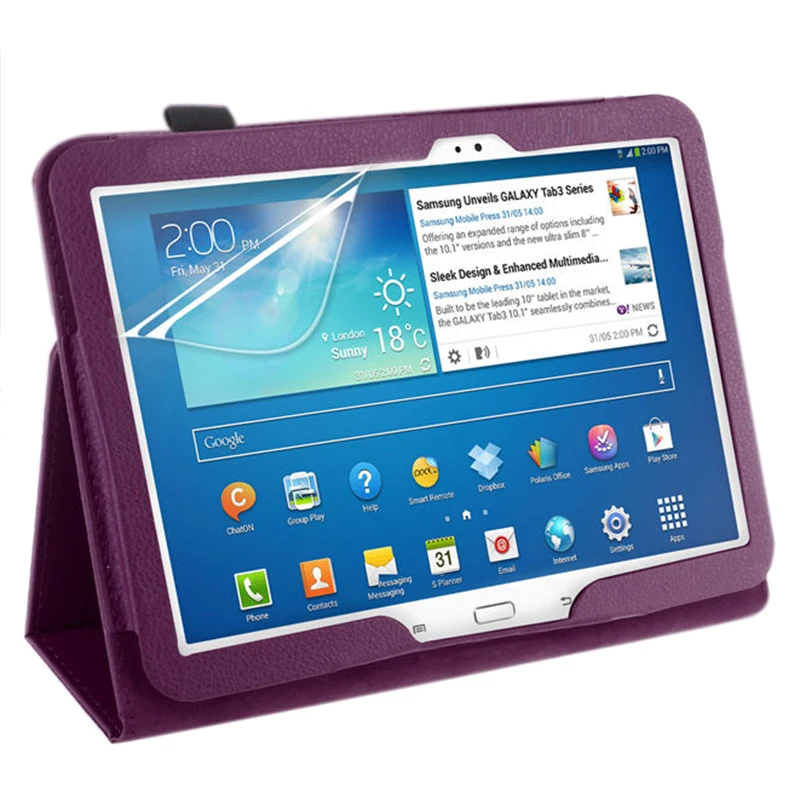 Чехол из искусственной кожи для Samsung Galaxy Tab 3 10 1 P5200 P5210 P5220 цвет планшета: