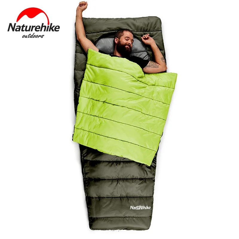 Beste NatureHike Winter 2 ~ 8 Graden Ultralight Mummie Slaapzak Katoen Lui Tas Met Compressie Zak Voor Wandelen Camping Reizen