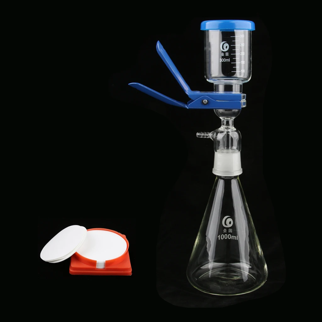 

1000ml Filtration Apparatus Vacuum Unit + 50x Nylon Filter Membranes 0.45um