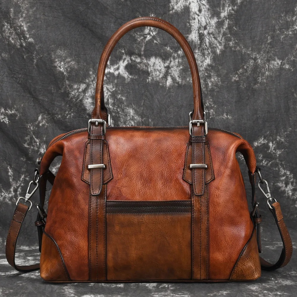 Высокое качество натуральная кожа мужские сумки через плечо сумка тоут Ретро