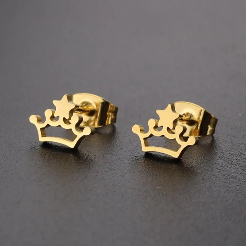 

Head Trend Brief Titanium Stainless Steel 3 Colors Plated Men Earring Stud Earrings For Women Classic Jewelry