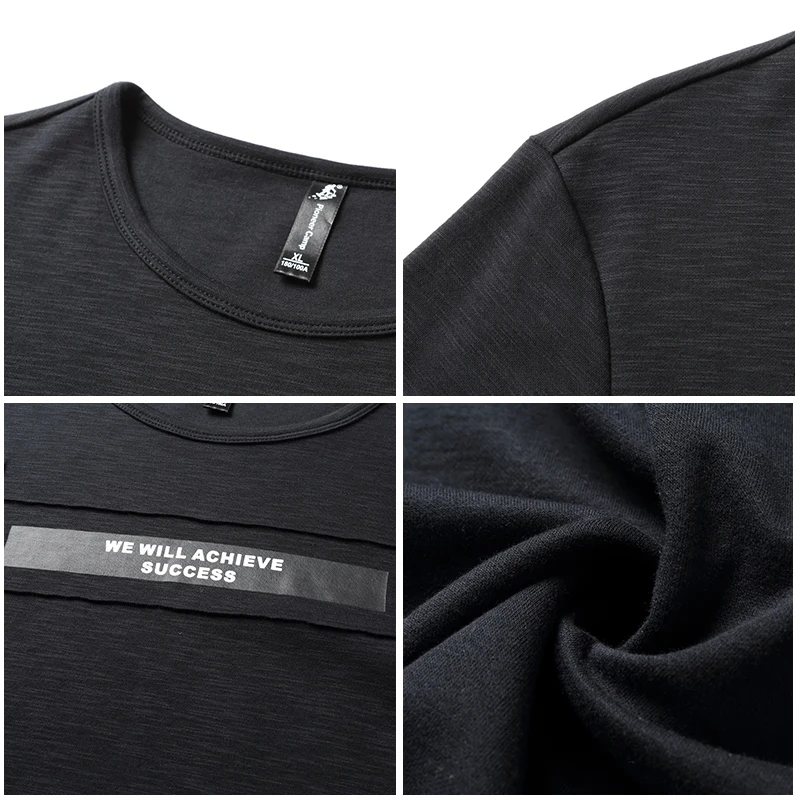 Pioneer Camp casual men long sleeve T-shirts brand clothing crewneck black cool regular fit T shirt male ACT702422 | Мужская одежда