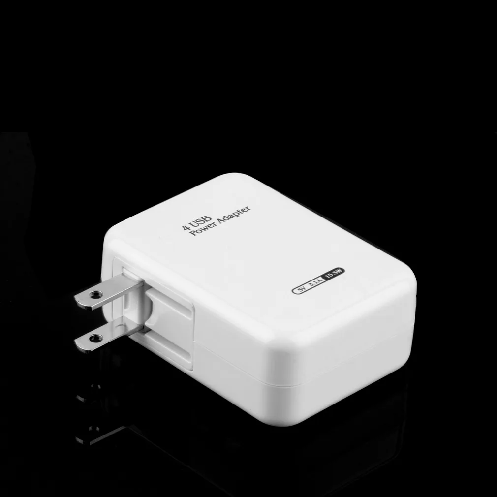 Белый пластик 2.1A 4 порта Usb портативное устройство для зарядки из настенной