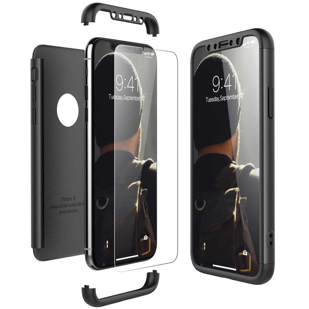Роскошный Жесткий чехол из поликарбоната для Iphone X Xs 6 6s 7 Plus с полной защитой на 360