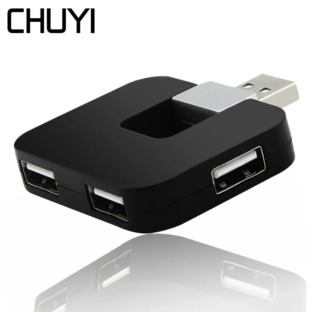 Беспроводной концентратор CHUYI USB 2 0 4 порта складной квадратный распределитель