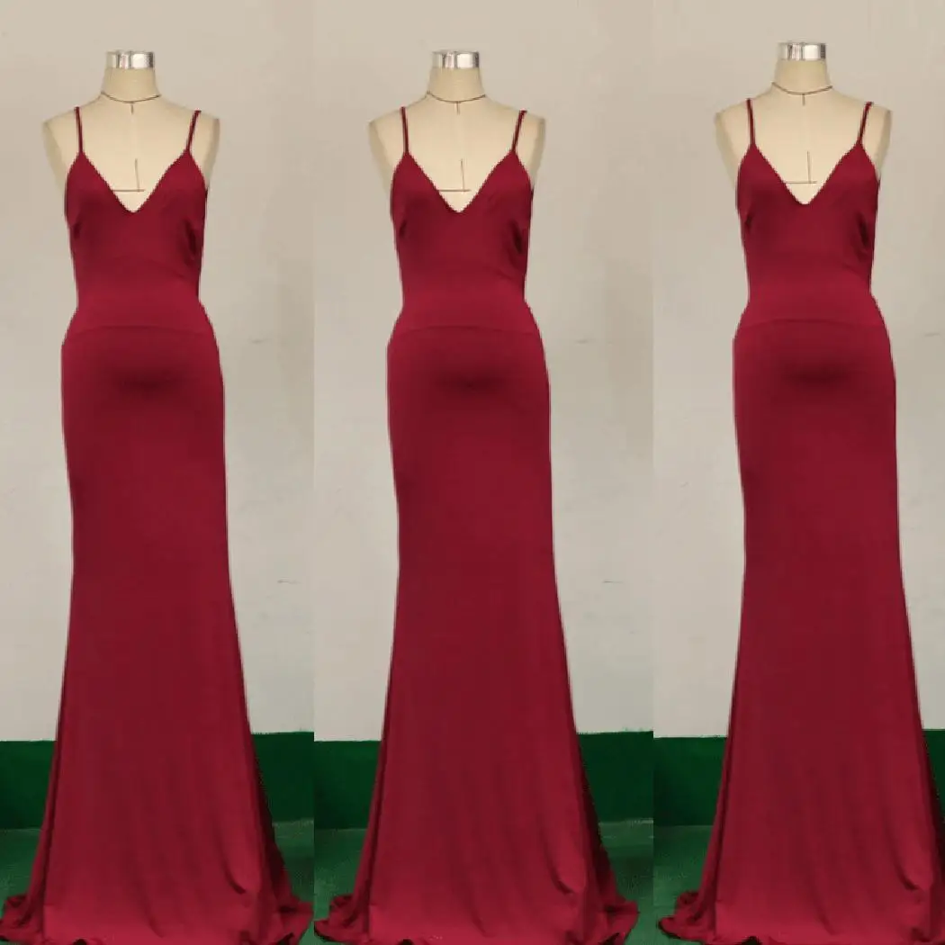 AL'OFA Women Elegant Floor Length Slim Evening Dress Sexy Deep V-Neck Sleeveless Solid Fashion Fishtail Party Wedding Proms | Свадьбы и