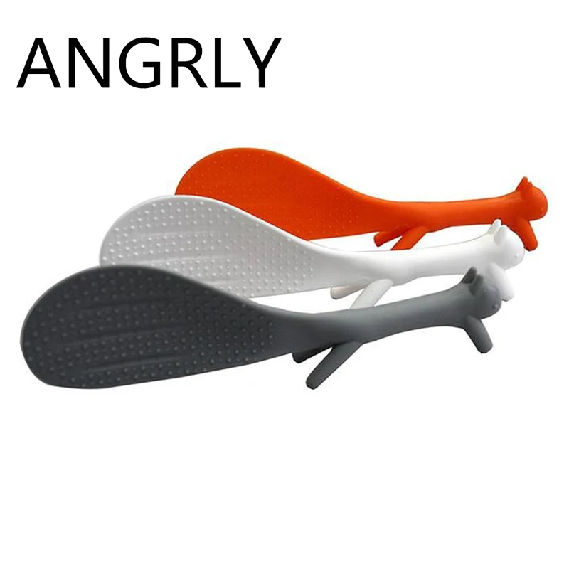 ANGRLY прибытие антипригарные рисовые Мультяшные кухонные ложки милая белка ложка