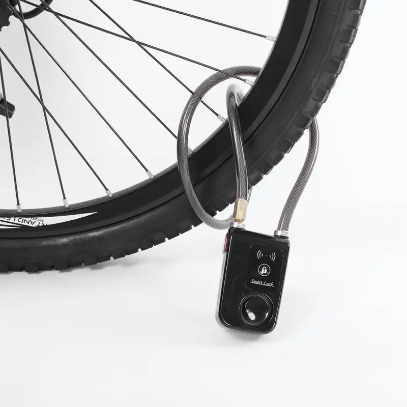 80 см Smart Keyless Bluetooth замок водонепроницаемый 110 дБ трос Противоугонная сигнализация