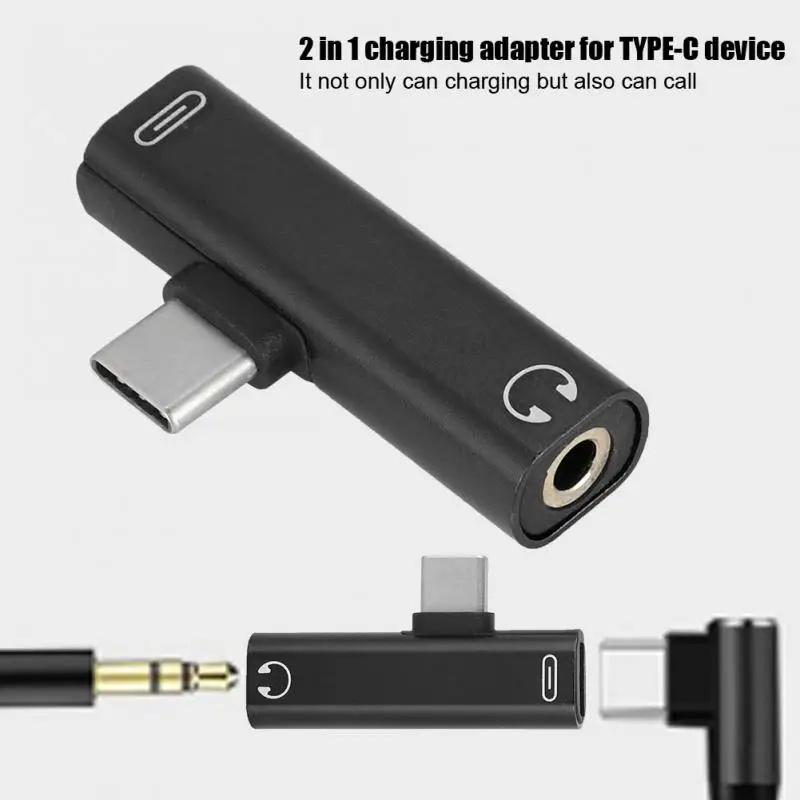 2 в 1 TYPE C 3 5 мм разъем для наушников мобильного телефона USB зарядный Конвертер