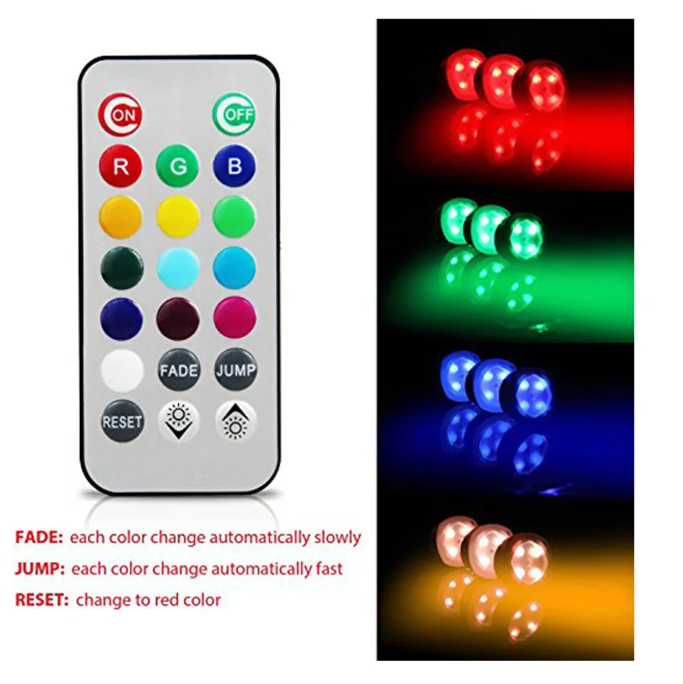 3 шт. RGB пульт дистанционного управления светодиодный ночник сенсорный