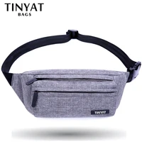 tinyat men male waist bag pack grey casual functional belt bag large belt pouch phone money belt bag fanny travel hip