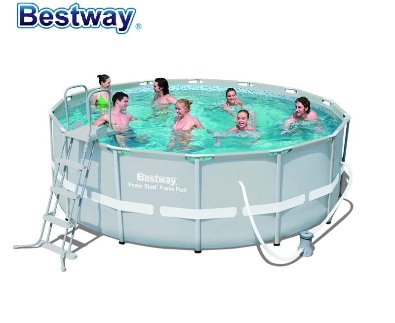 56444 Bestway 427*122 см мощная стальная рама из ротанга набор для бассейна (бассейн фильтр