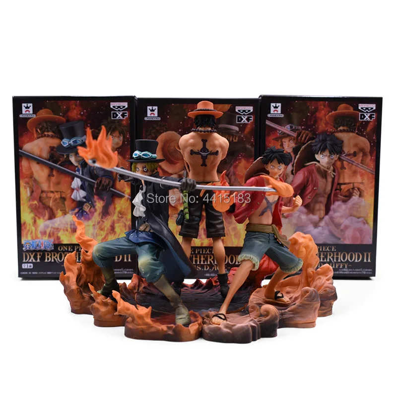 3 шт./компл. Аниме One Piece DXF Luffy Sabo Ace ПВХ экшн фигурка кукла Коллекционная модель