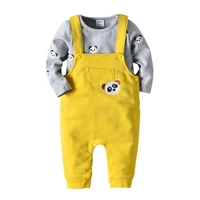 vtom baby fashion sets baby kids suit baby boys clothes long sleeved tops suspenders pants 2pcs baby children clothes xn67
