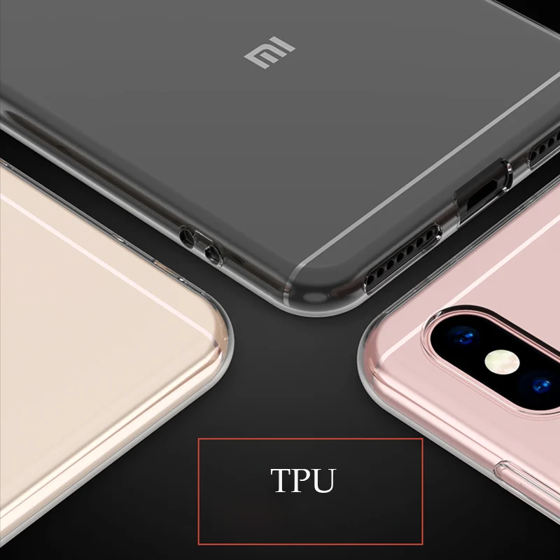 Противоударный чехол для Xiaomi redmi Note 6 Pro прозрачный из ТПУ Redmi note чехлы pro