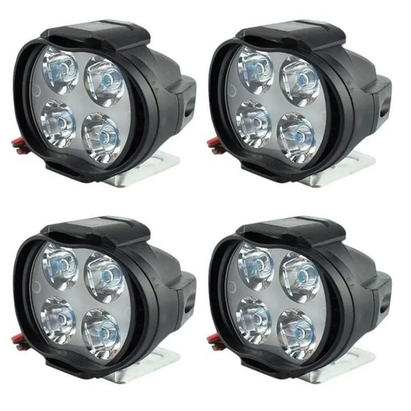 2 шт. светильник для головы мотоцикла 4LED 12 Вт DC12V супер яркий противотуманный