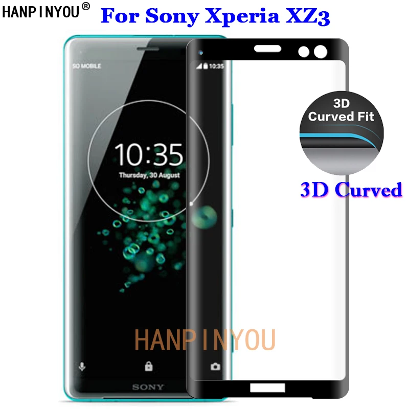 Для Sony Xperia XZ3 6 0 &quot3D полное покрытие изогнутое закаленное стекло 9H Премиум