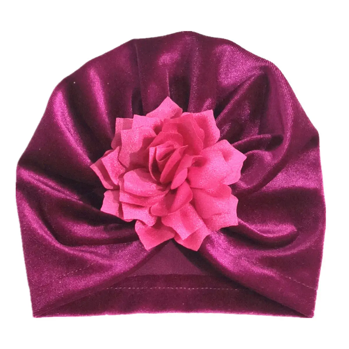 Fashion Baby Clothing 3D Floral Hat Caps Newborn Toddler Kids Boy Girl Turban Pleuche Beanie Winter | Детская одежда и обувь