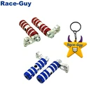 Алюминиевые красные гоночные подножки, подножки для большинства китайских 2 ходовых 47cc 49cc MTA1 MTA2 Mini Moto Pocket Bike