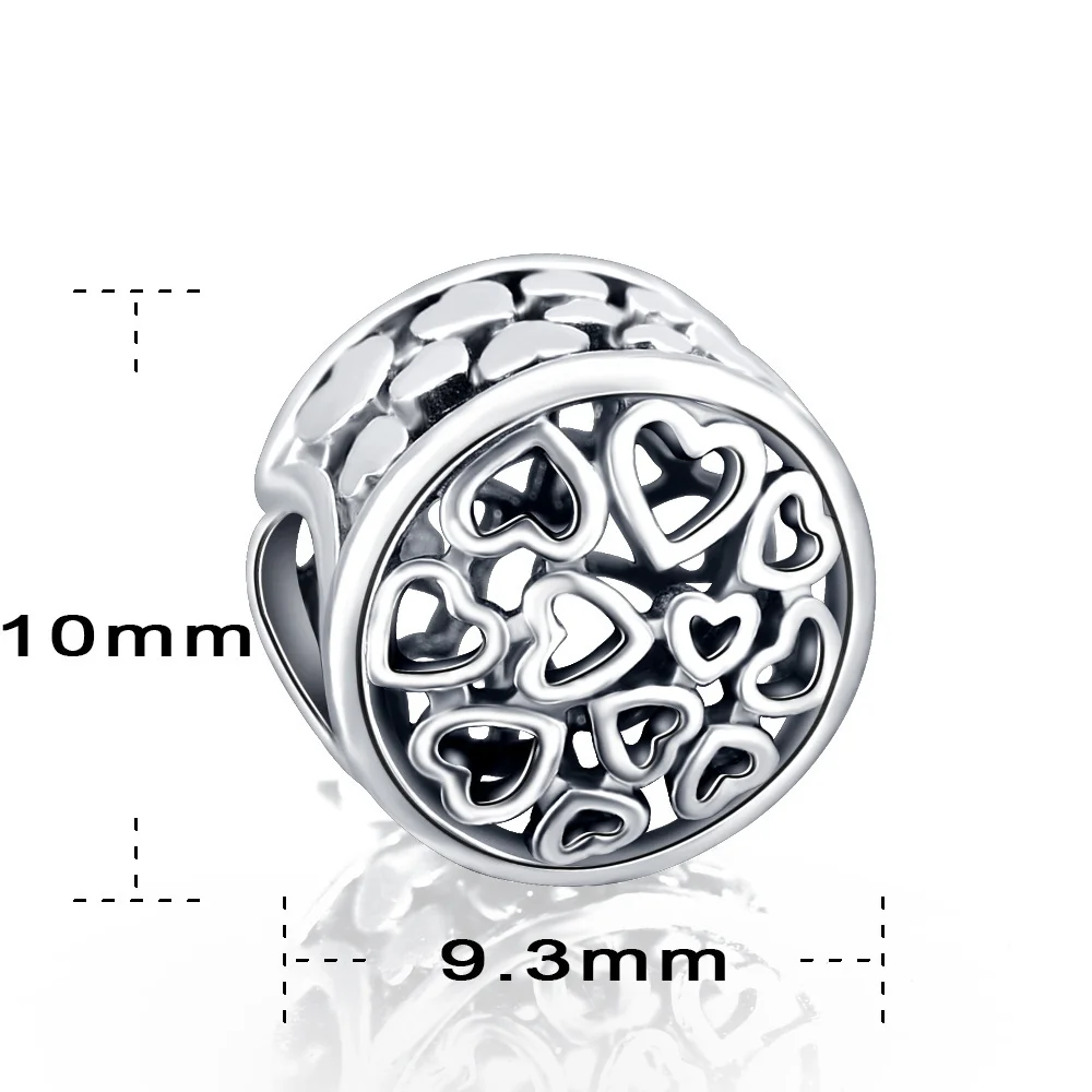 Devolove новые сердца для влюбленных Шарм бисера Fit Pandora браслет из стерлингового