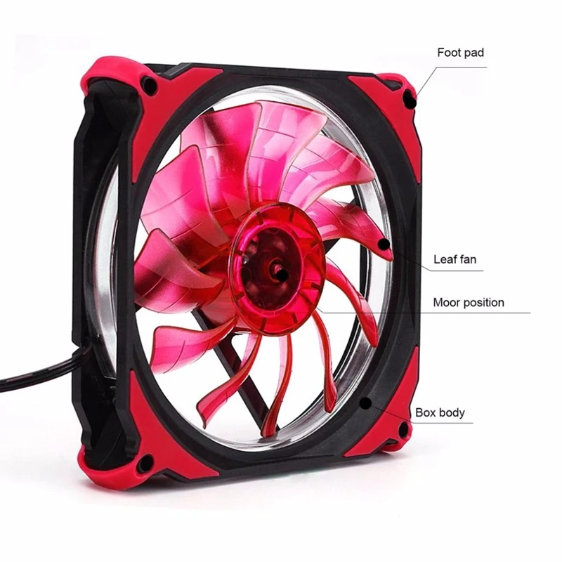 120 мм светодиодный бесшумный вентилятор ПК корпус корпуса вентилятора радиатора