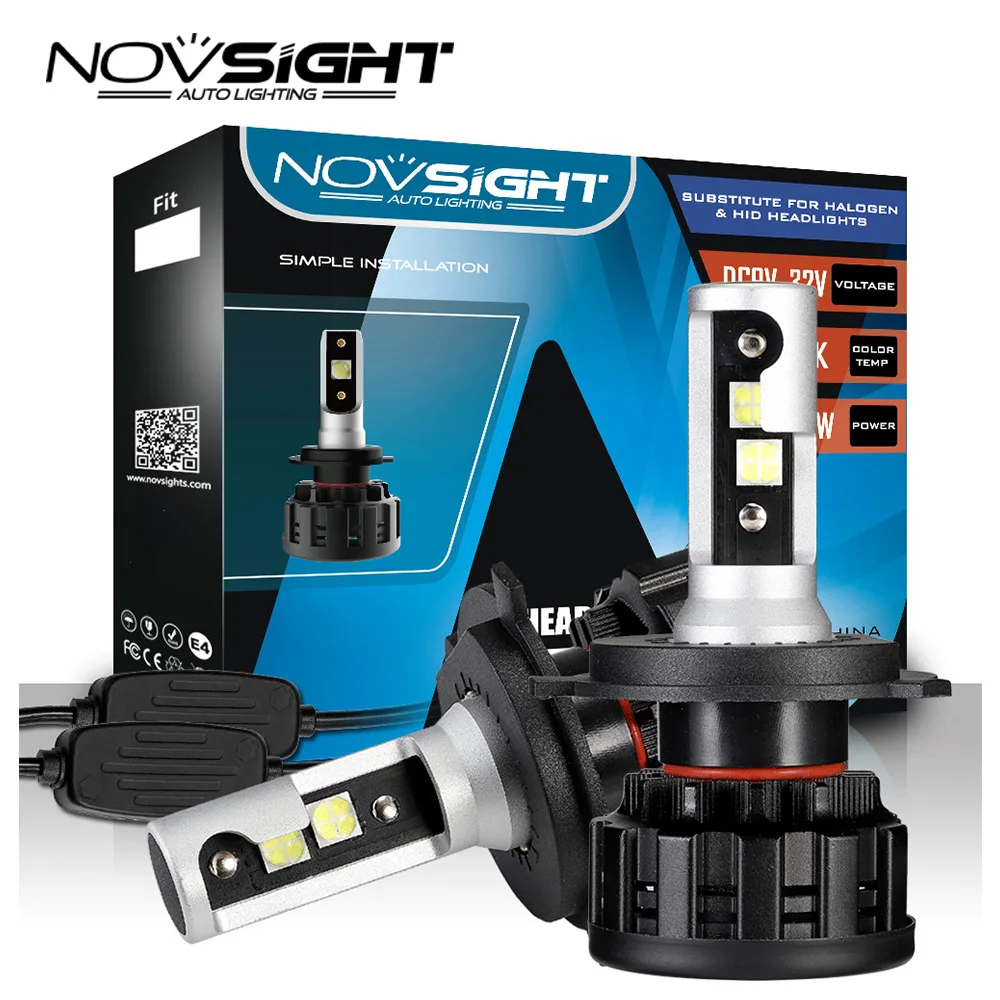 NOVSIGHT H4 LED H7 H11 H8 9006 HB4 H1 H3 HB3 H9 H13 9007 9003 HB2 Автомобильные фары светодиодные лампы 18000LM