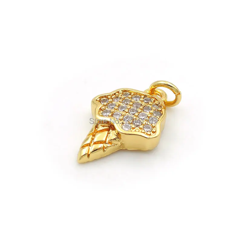 14*10*3 мм Micro Pave Clear CZ Bamboo Shoot Charms подходит для мужчин и женщин изготовления браслетов