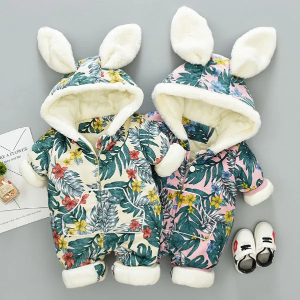 

Baby autumn and winter wear jumpsuit with fleece and thick climbing clothes ha clothes