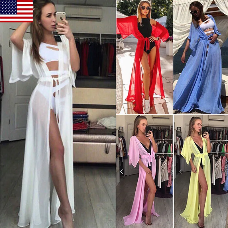 Модное повседневное свободное однотонное женское длинное пляжное платье одежда