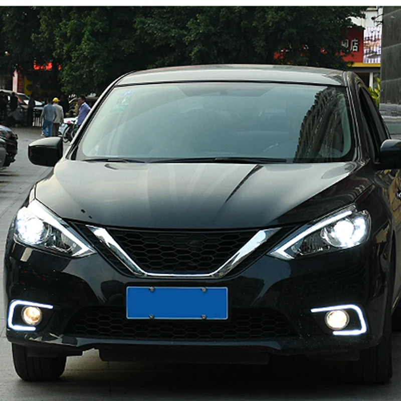 ROADOT автомобильный светильник в сборе для Nissan Sylphy 2016 led DRL Bi-Xenon объектив HID