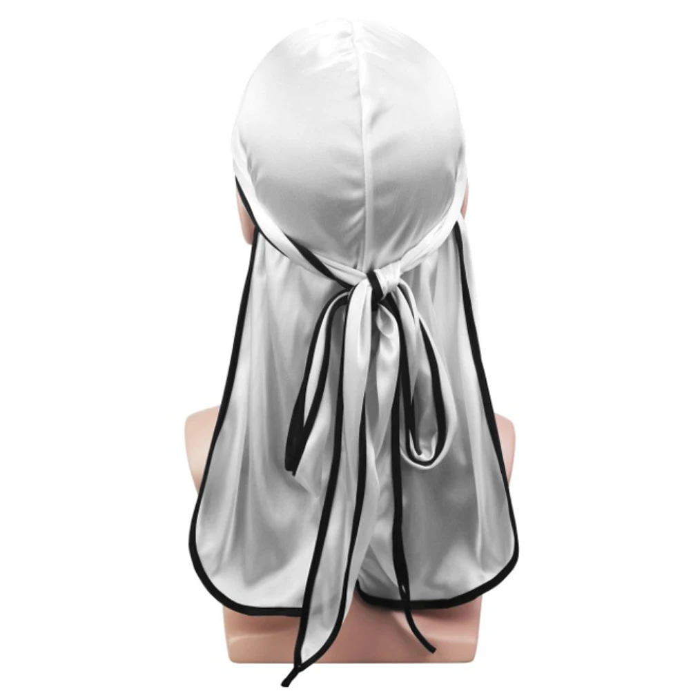 Мужская и женская шелковистая шапка Durags головной убор для байкеров бандана Doo Rag